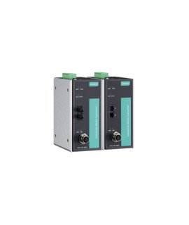 Moxa Ethernet Media Converters - PTC-101-M12 Series EN 50121-4 Ethernet-to-fiber media converters